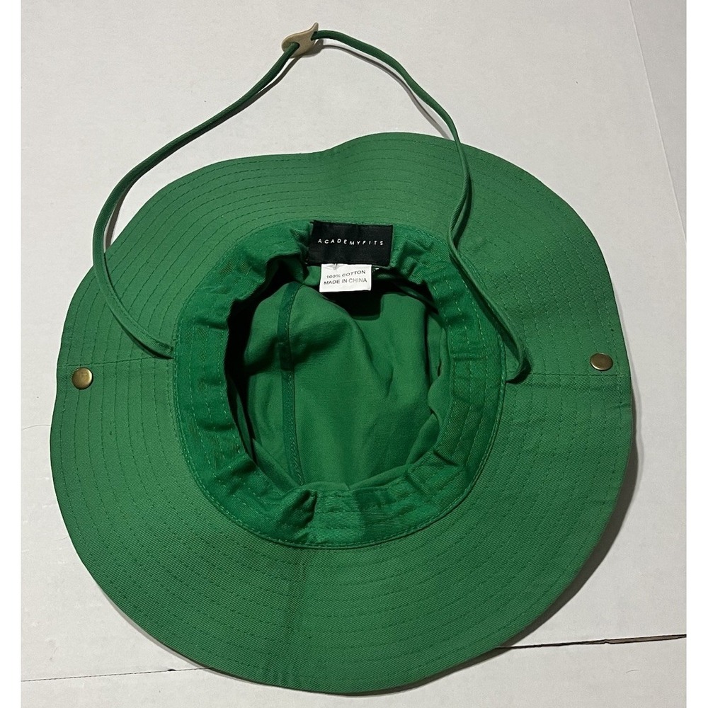 NWT Academy fits Boonie Hat Sun Protection Green Summer Bucket Drawstring Hat - Picture 4 of 4